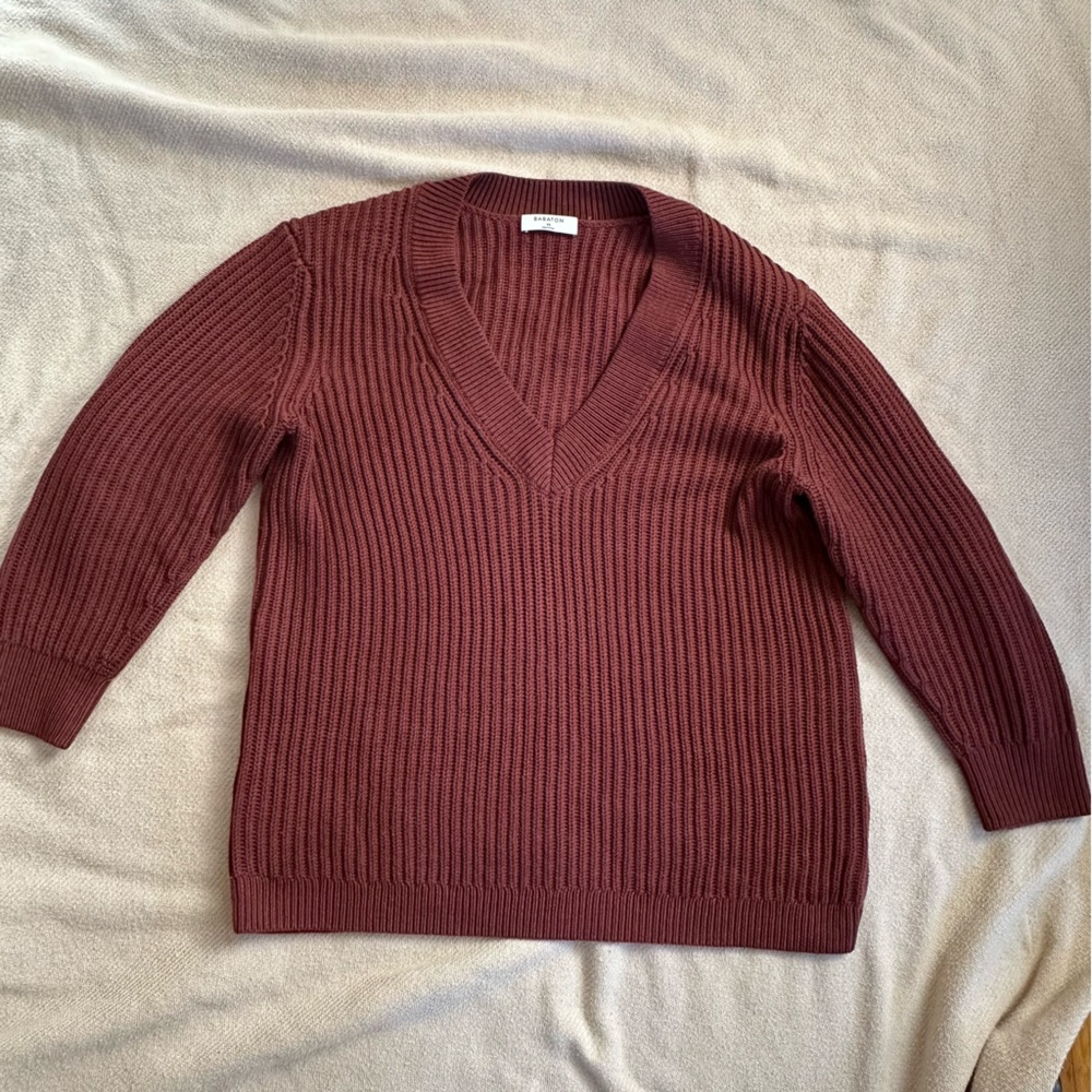 Aritzia Babaton Roger sweater in Rich Copper (extra small)
